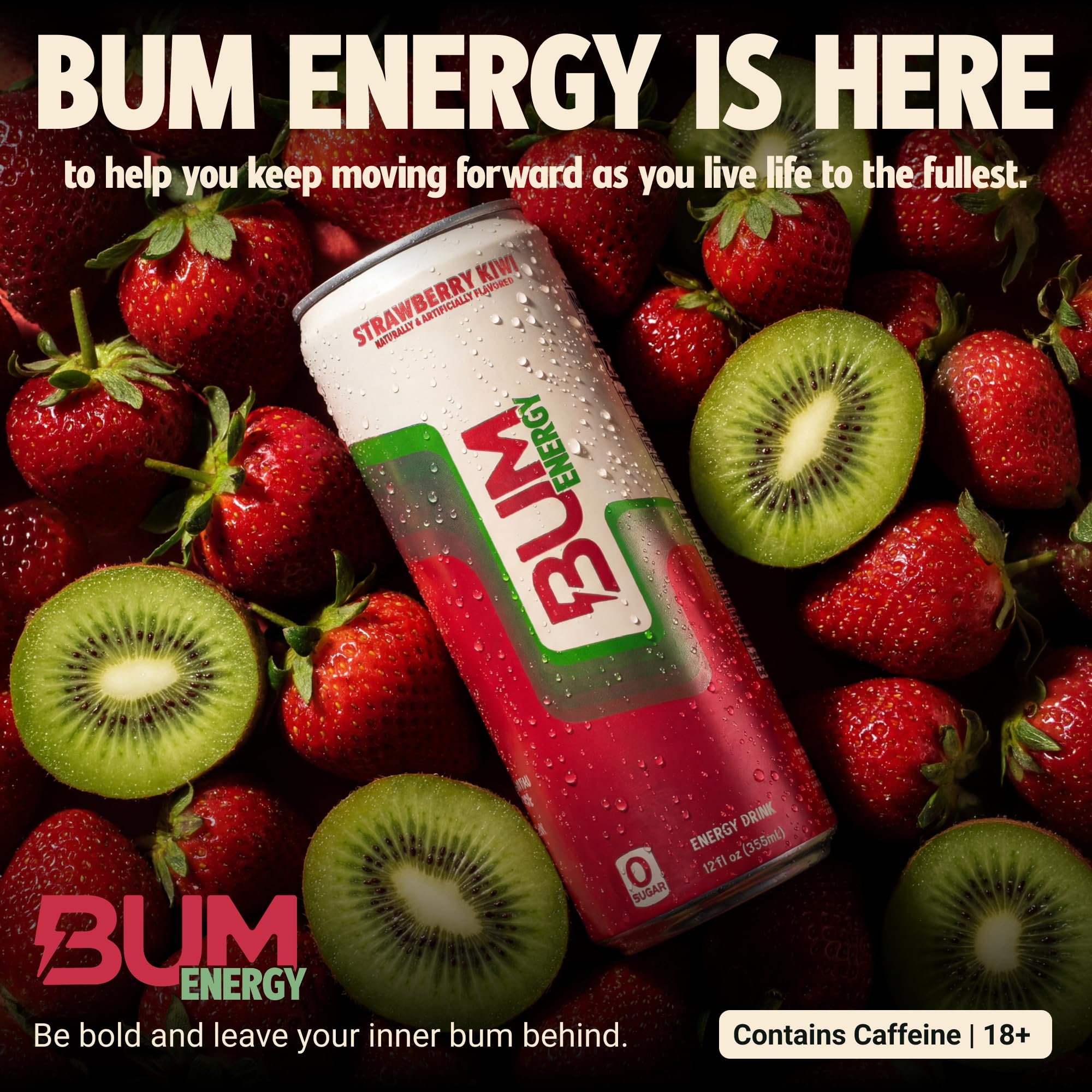 Bum Energy gym-ready, a convenient energy boost for workouts.