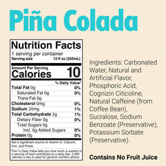 Bum Energy Pina Colada can side angle shows no sugar