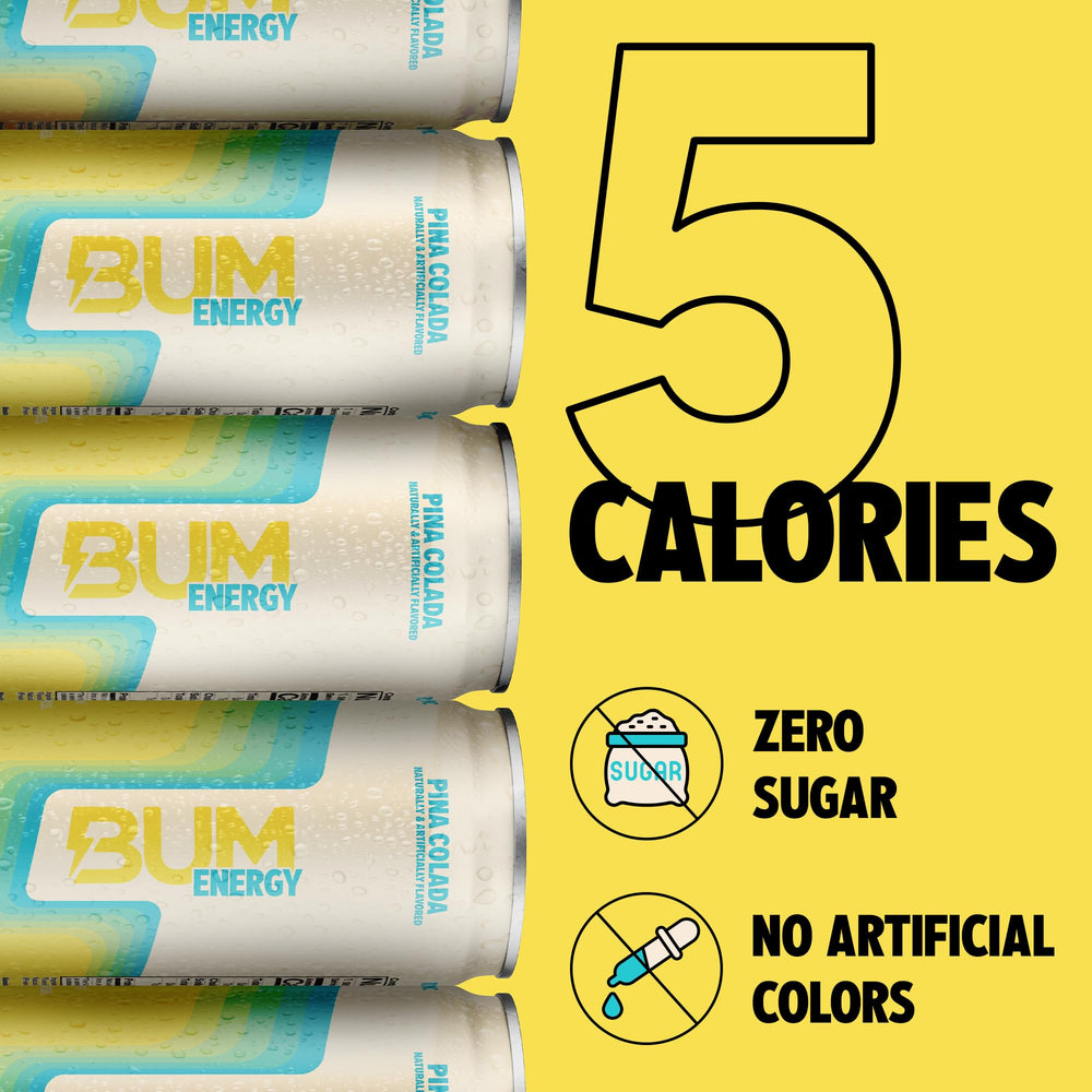 Bum Energy refrigerated display of cans