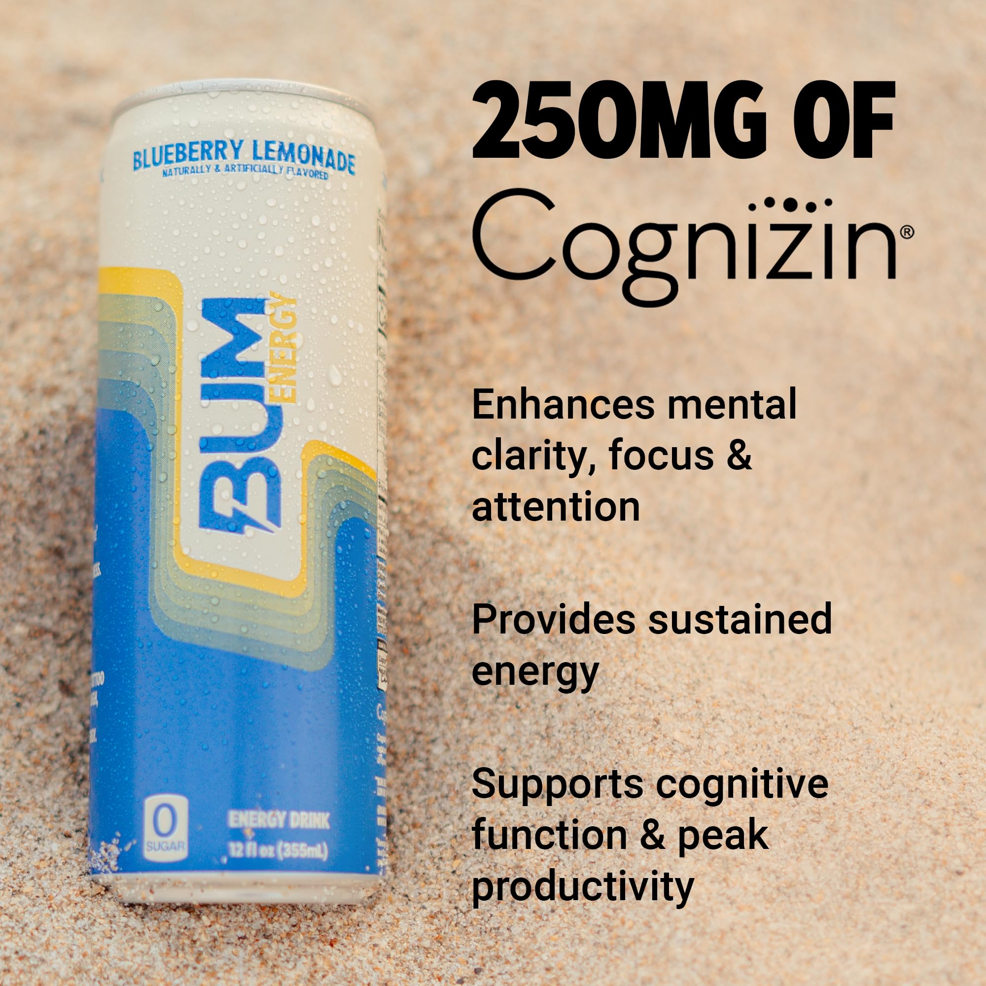 Bum Energy sugar-free formula with no artificial colors on label