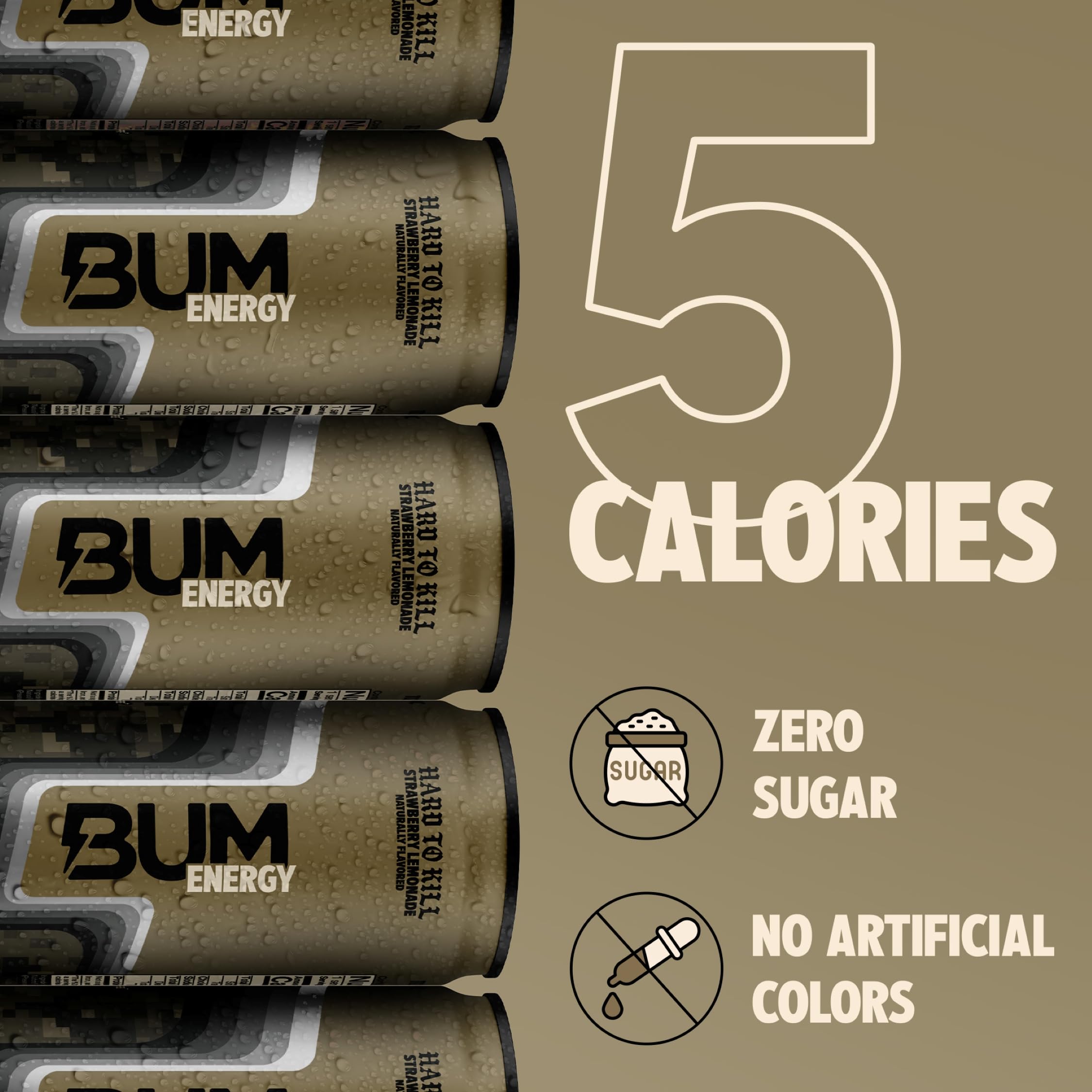 Bum Energy flavor-packed can ready for quick energy before workouts.