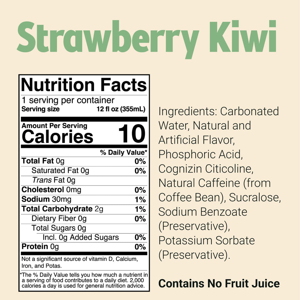Bum Energy label highlights caffeine and Cognizin cognitive support for focus.