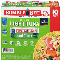 Bumble Bee Chunk Light Tuna in Water can front view for quick meals
