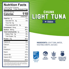 Bumble Bee label close-up showing MSC certification and lean protein