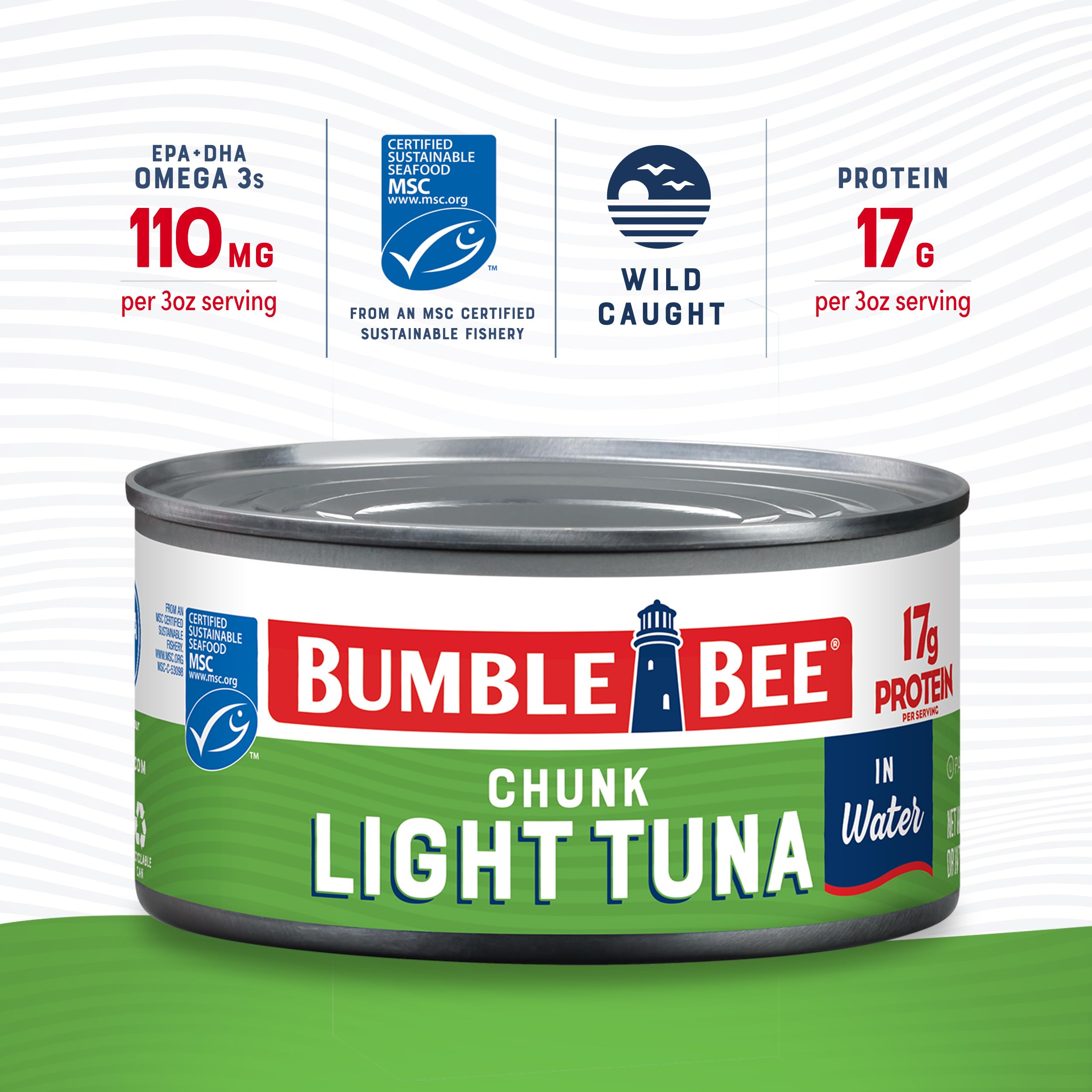 Bumble Bee Chunk Light Tuna in Water melts nicely on toast.