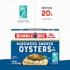 Bumble Bee oysters plated with herbs, ideal appetizer