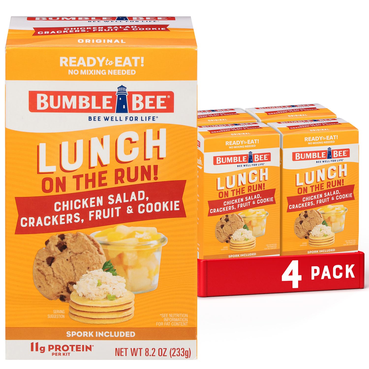 Bumble Bee Lunch On The Run chicken salad kit box, ready-to-eat for busy days