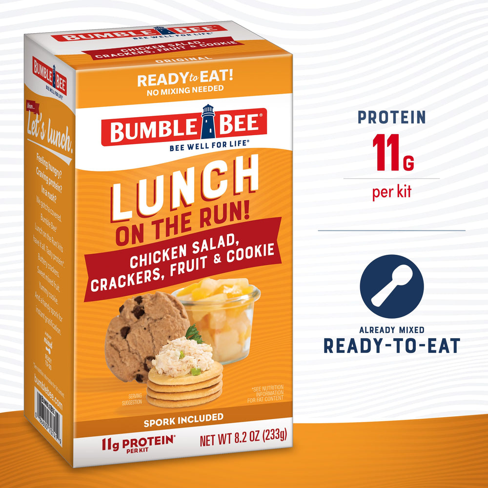 Crackers paired with Bumble Bee Lunch On The Run chicken salad kit for crunch