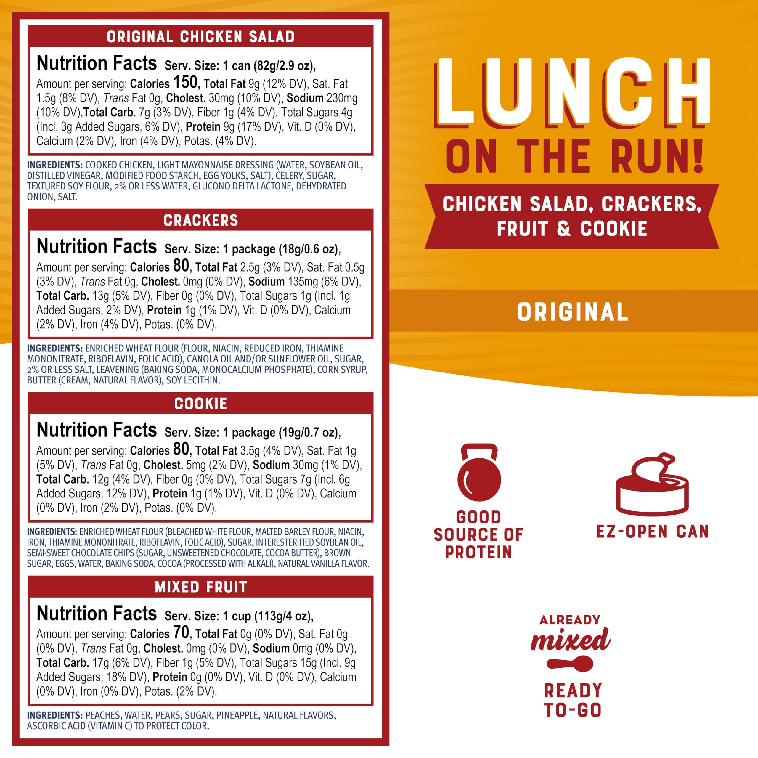 Fruit cup from Bumble Bee Lunch On The Run lunch kit adds freshness