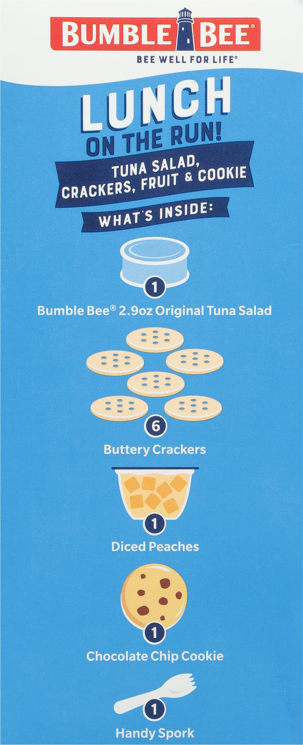 Shelf-stable Bumble Bee tuna salad packaging for pantry storage