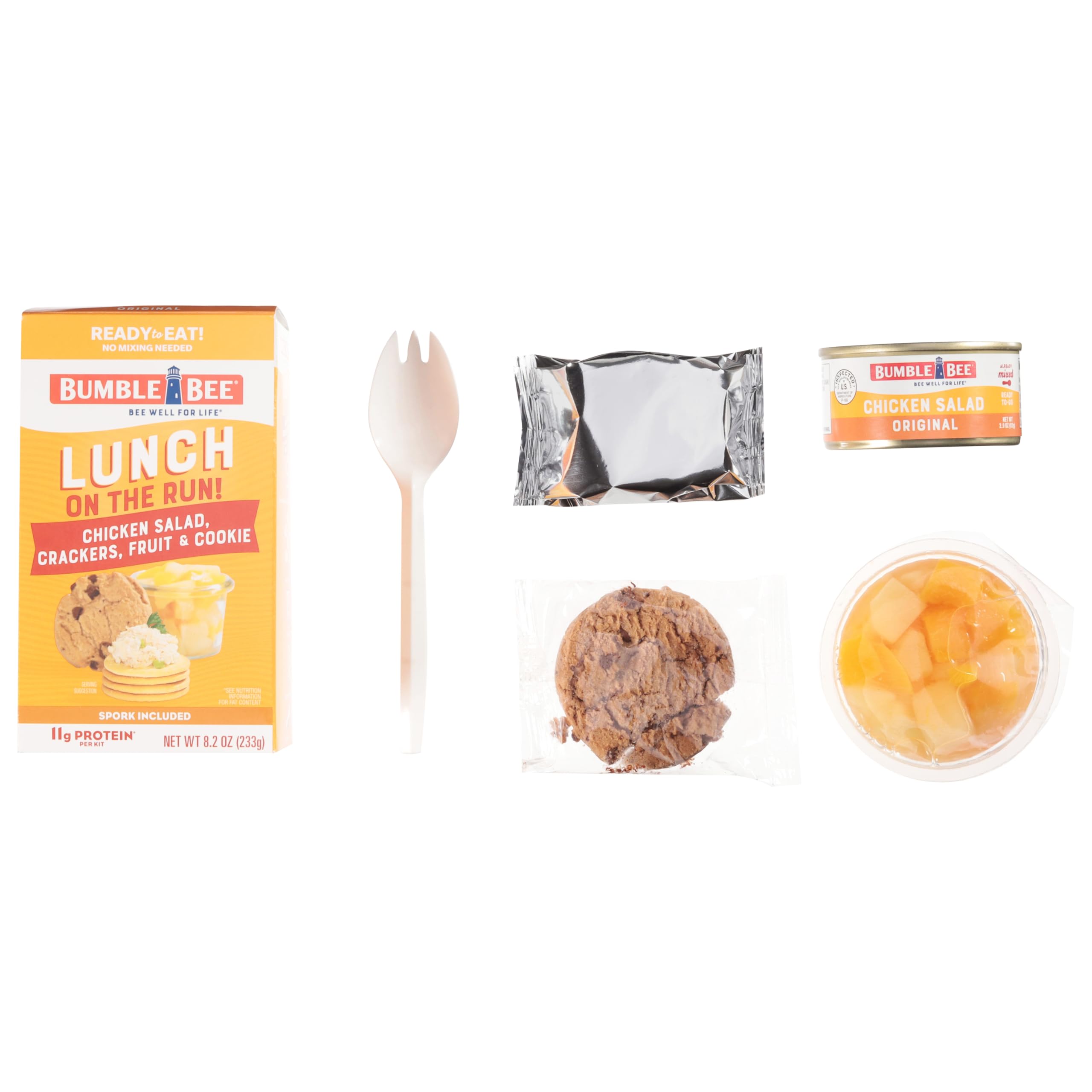 Included spoon for easy eating in the Bumble Bee Lunch On The Run kit