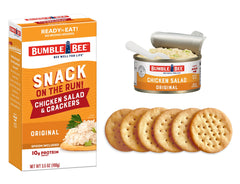 Bumble Bee Snack On The Run showing 10g protein per serving.
