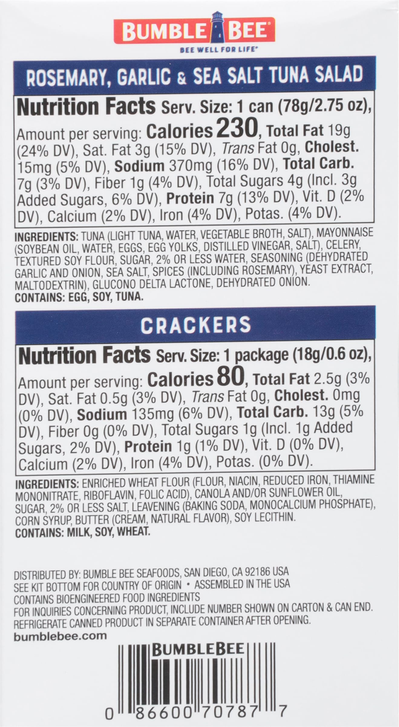 Bumble Bee Snack On The Run wild-caught tuna can visible for quick protein.