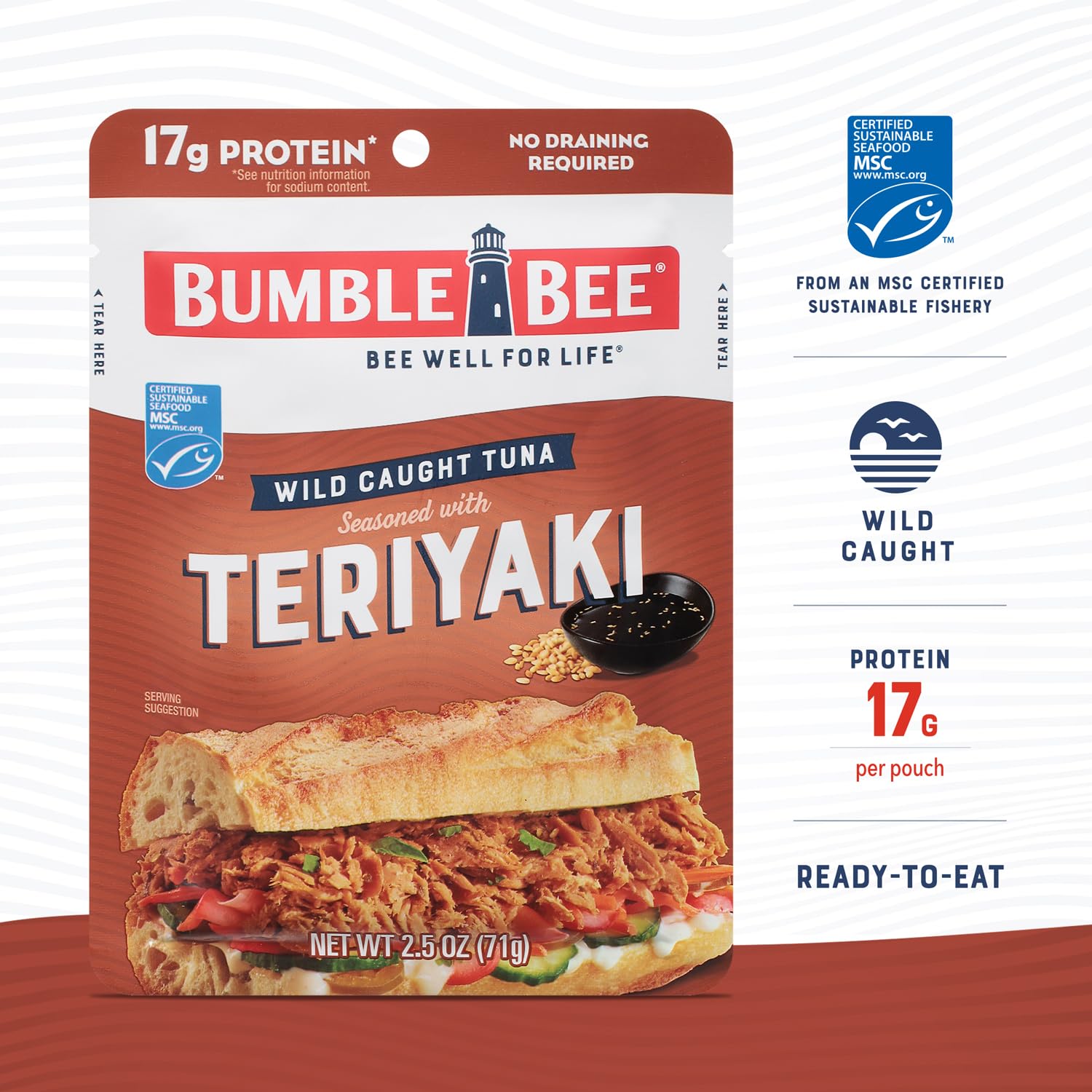 Bumble Bee Teriyaki Tuna Pouch ready-to-eat meal option