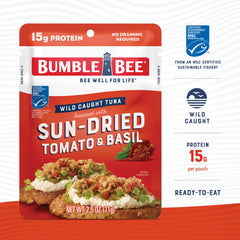 Bumble Bee tuna pouch open, showcasing easy access for a quick meal.