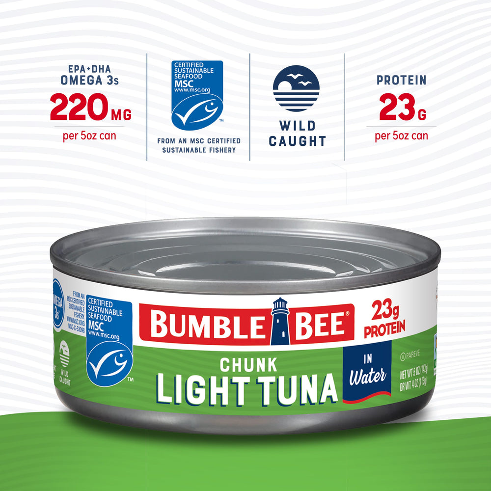 Bumble Bee tuna salad mix in bowl with fresh ingredients.