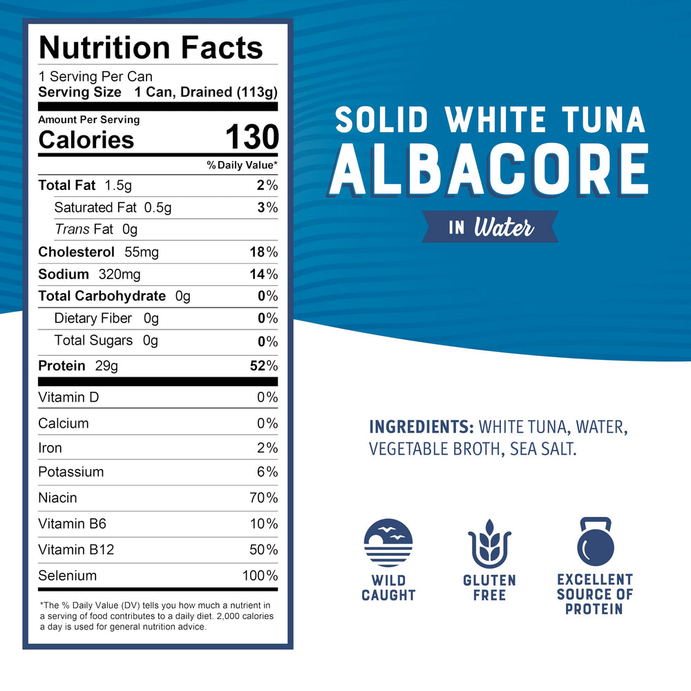 Bumble Bee tuna in water with large pieces and firm texture for casseroles.