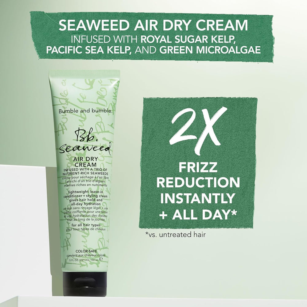 Bumble and bumble Seaweed Air Dry Cream on hair shows soft hold.