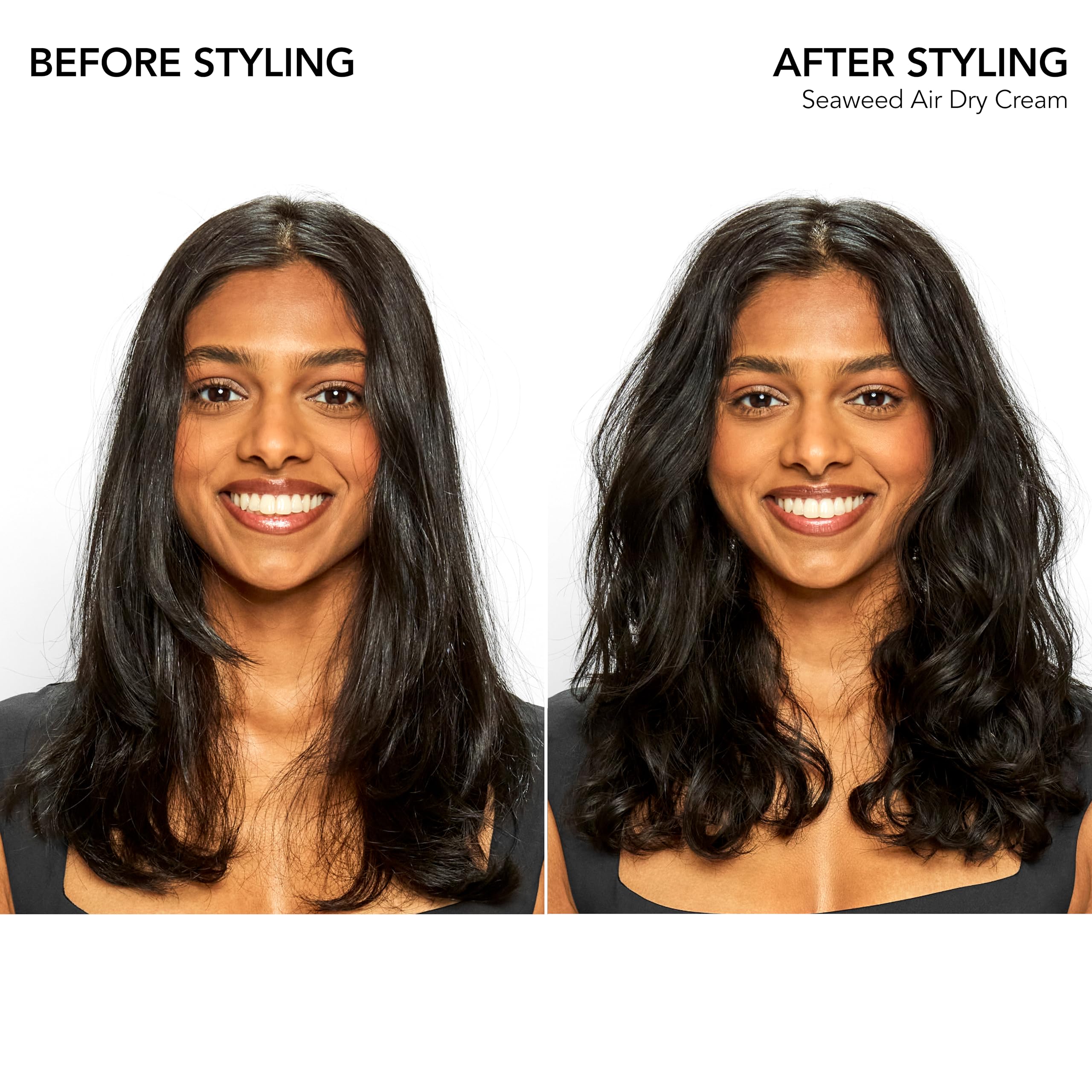 Bumble and bumble Seaweed Air Dry Cream hair-wave image shows defined, frizz-minimized texture.