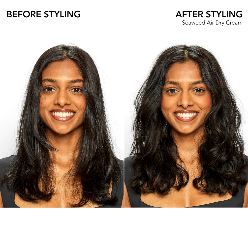 Bumble and bumble Seaweed Air Dry Cream hair-wave image shows defined, frizz-minimized texture.