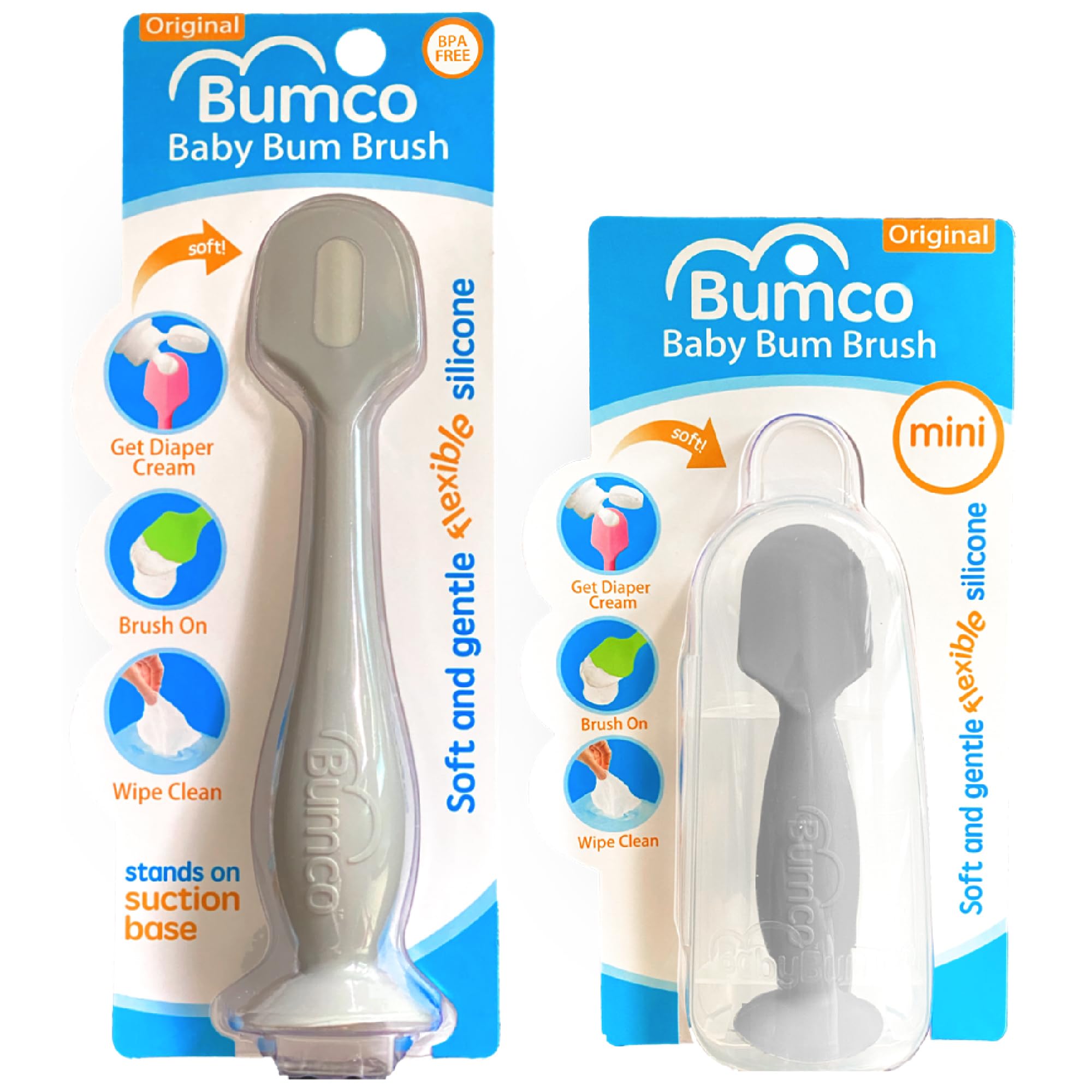 Bumco Baby Bum Brush 6.25-inch spatula reaches jar bottom for easy application