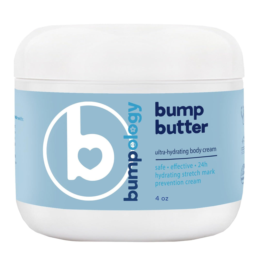 Bumpology Bump Butter packaging closeup highlighting clean formula