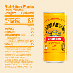 Bundaberg Ginger Beer can side view, ideal for sharing