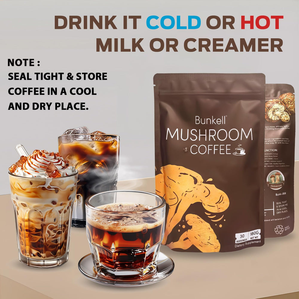 Bunkell Mushroom Coffee Arabica beans promise smooth flavor