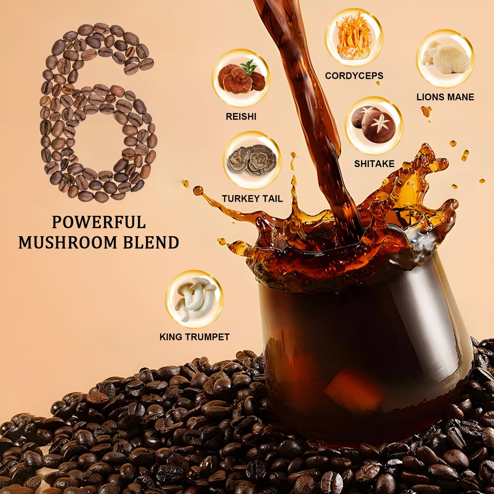 Bunkell Mushroom Coffee Lions Mane closeup highlighting focus notes.