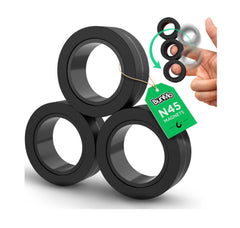 BunMo magnetic rings 3-pack closeup for versatile Easter gifts and discreet fidgeting.