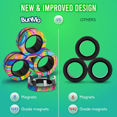 BunMo magnetic rings desk-use shot highlights focus-friendly design