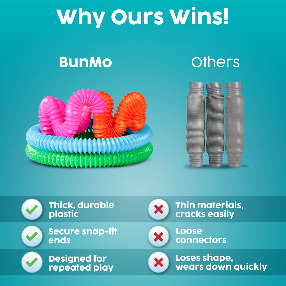 BUNMO Pop Tubes support portable, screen-free entertainment on the go.