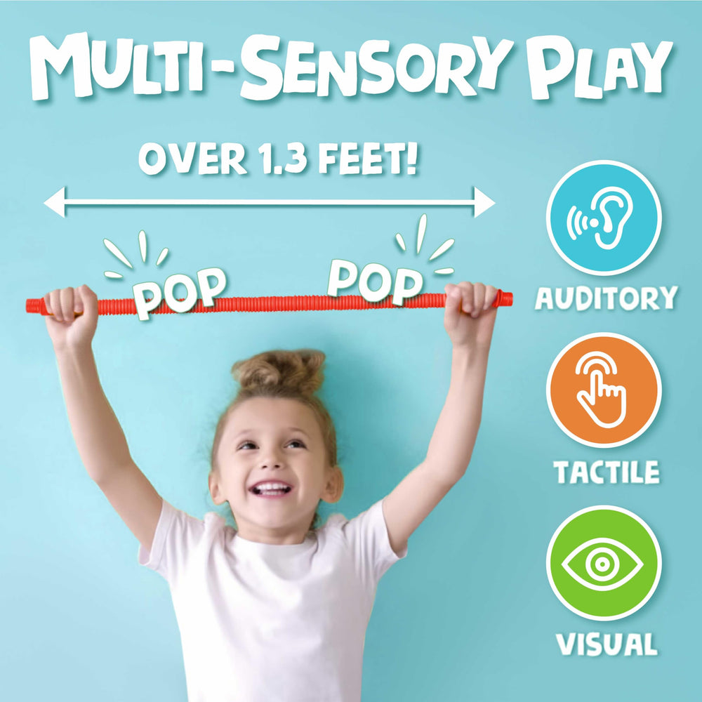 BUNMO Pop Tubes aid hand-eye coordination through twisting and bending.