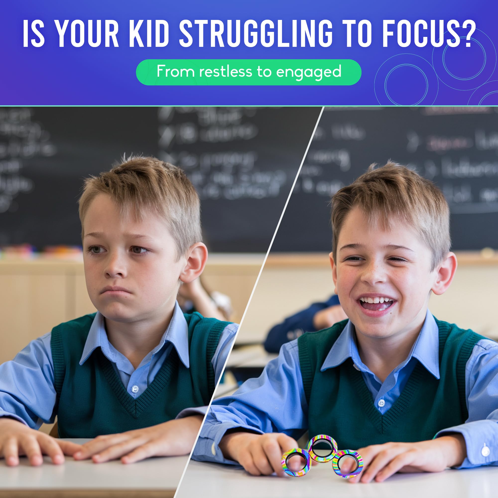 BunMo fidget rings ideal for teens and adults on the go