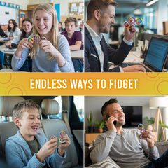 Three-pack BunMo fidget rings provide quiet, focused entertainment at home or school.