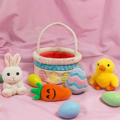 Bunny Chorus plush egg adds charm to gift baskets and hunts.