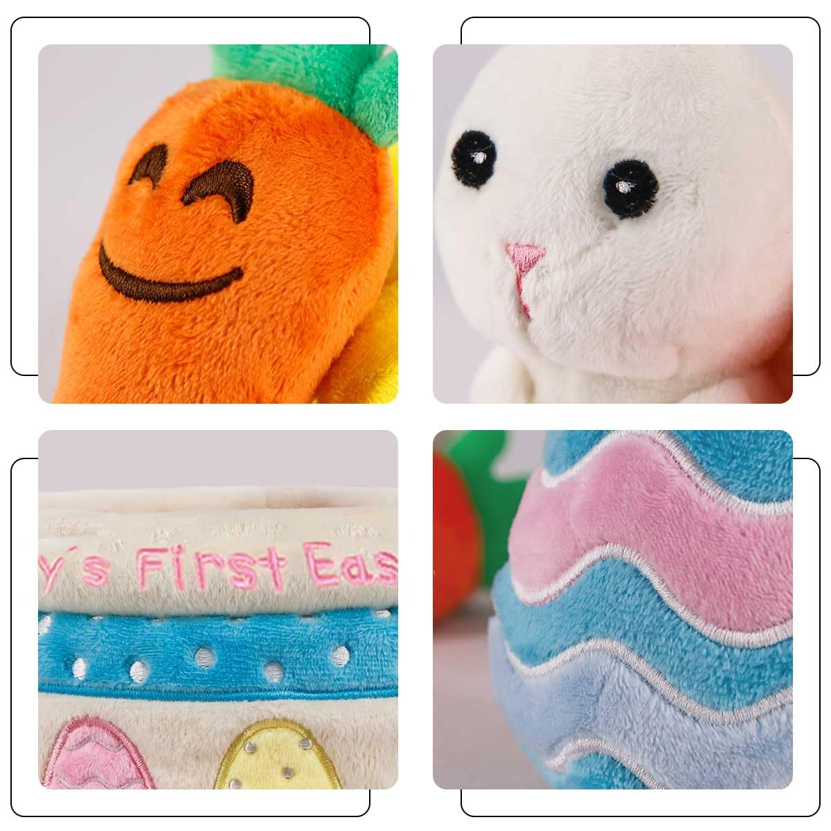 Bunny Chorus plush carrot makes a cute Easter filler and decor.