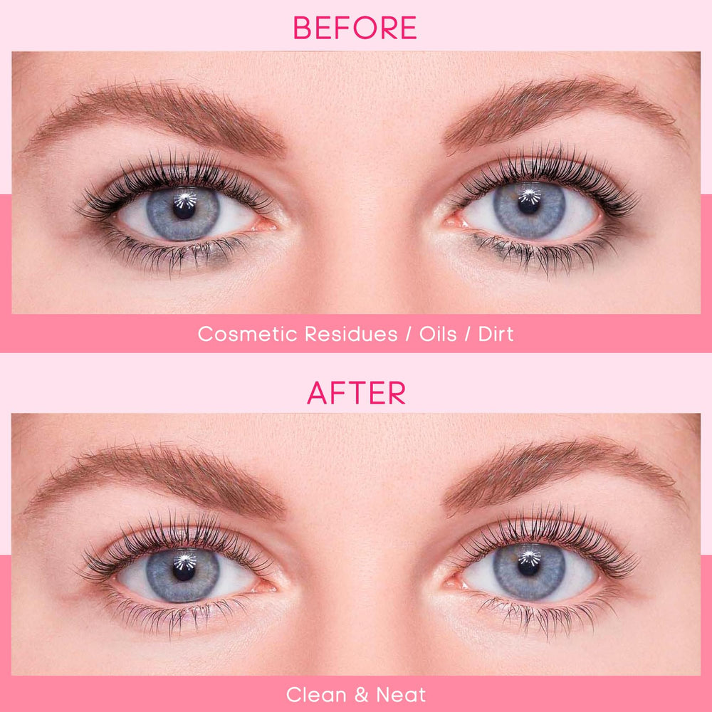 Buqikma pink mascara brushes pack for precise lash cleansing.