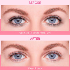 Buqikma pink mascara brushes pack for precise lash cleansing.