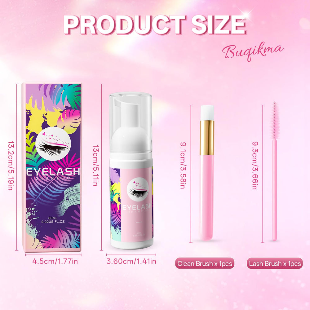 Buqikma professional salon-use kit supports efficient lash cleansing.