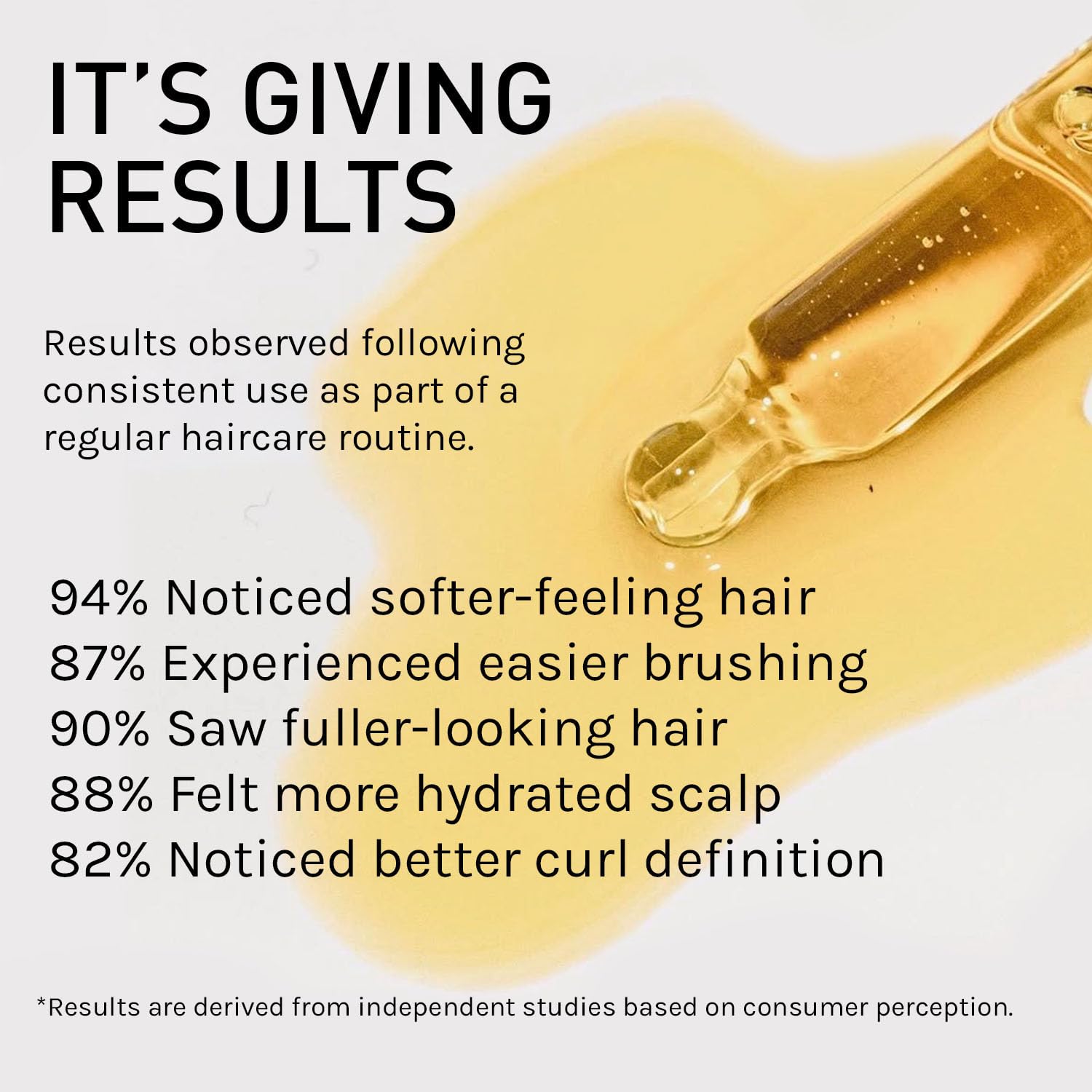 Bur Bur Growing Season oil on hair application shows even root-to-tip coverage