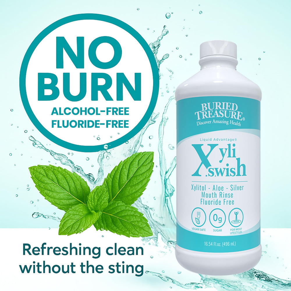 Buried Treasure Xyli Swish bottle pouring to demonstrate easy dispensing