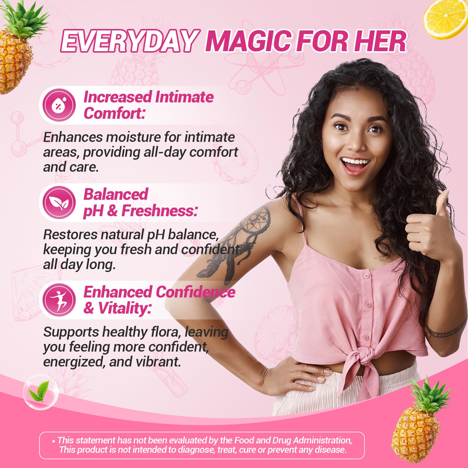 BURMINY Her Juicy Probiotics Gummies close-up highlights fruity flavor and gentle daily support.