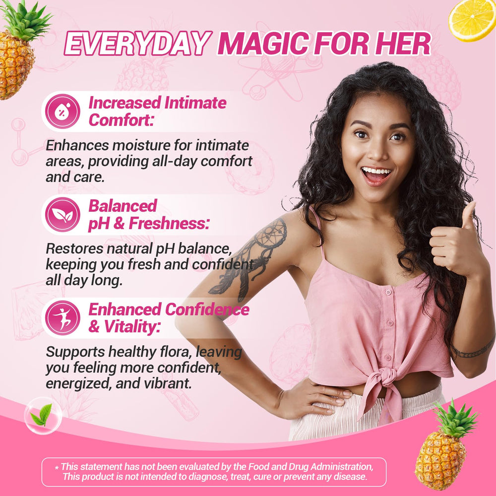 BURMINY Her Juicy Probiotics Gummies close-up highlights fruity flavor and gentle daily support.