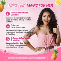 BURMINY Her Juicy Probiotics Gummies close-up highlights fruity flavor and gentle daily support.