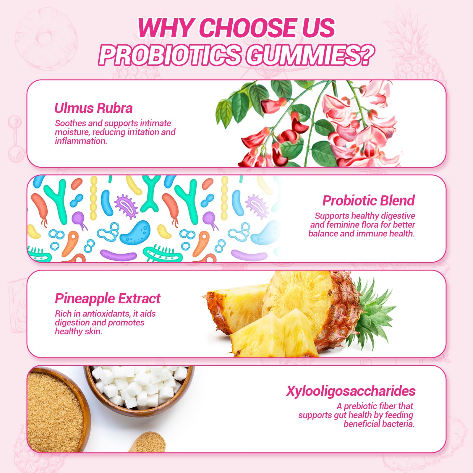 BURMINY Her Juicy Probiotics Gummies daily-dose concept for easy routine.