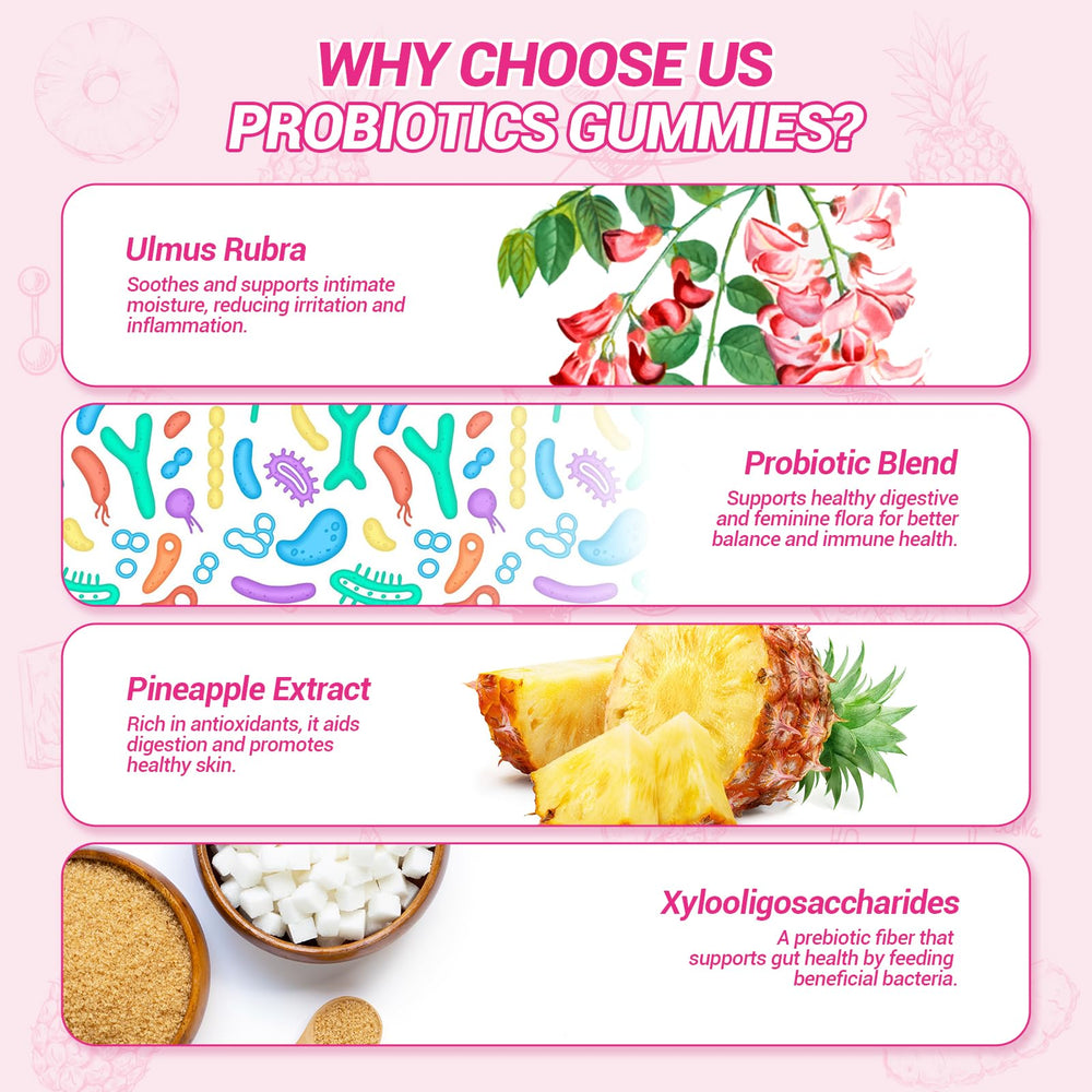 BURMINY Her Juicy Probiotics Gummies daily-dose concept for easy routine.