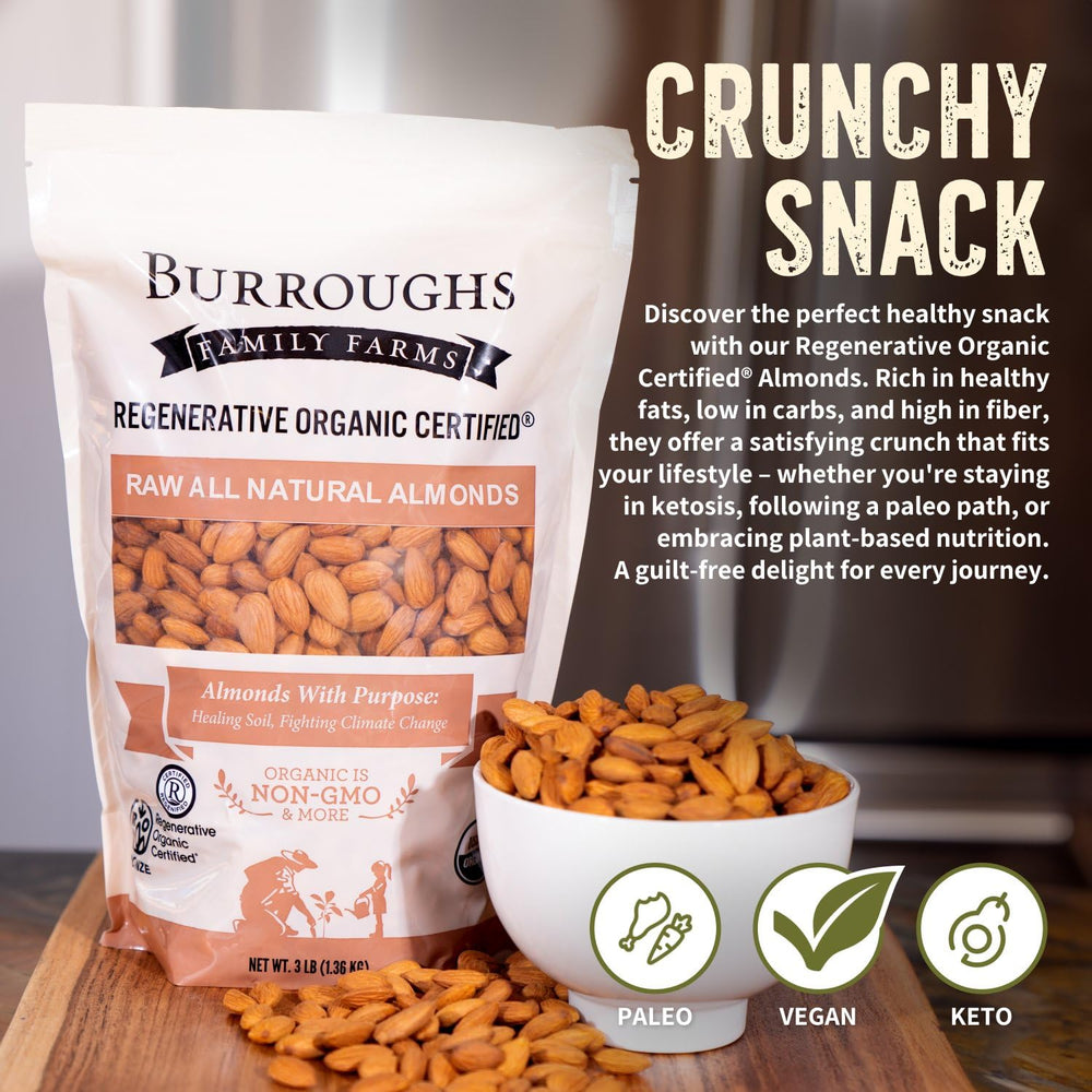 Burroughs Family Farms almond snack is keto and paleo friendly.
