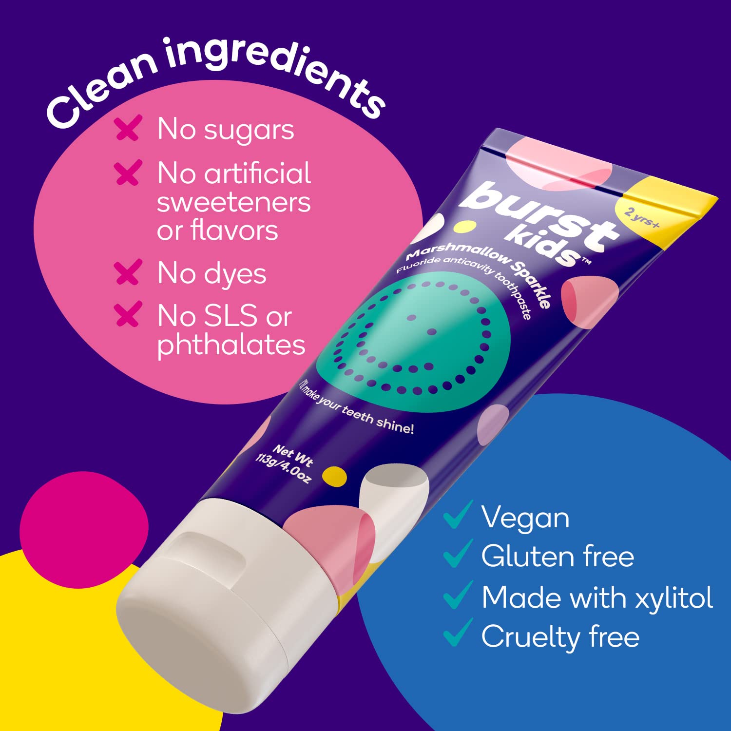 Burst Bubblegum Bonanza flavor close up highlights sugar free bubblegum taste.