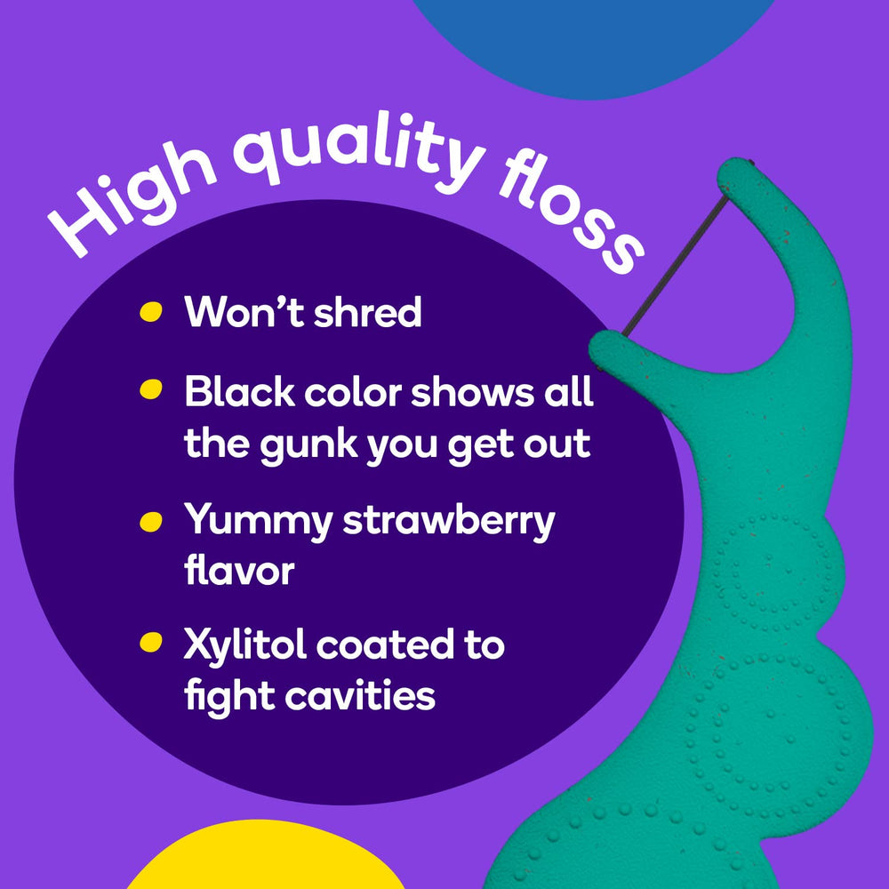 Burst Kids Flossers use biodegradable materials for sustainable dental care